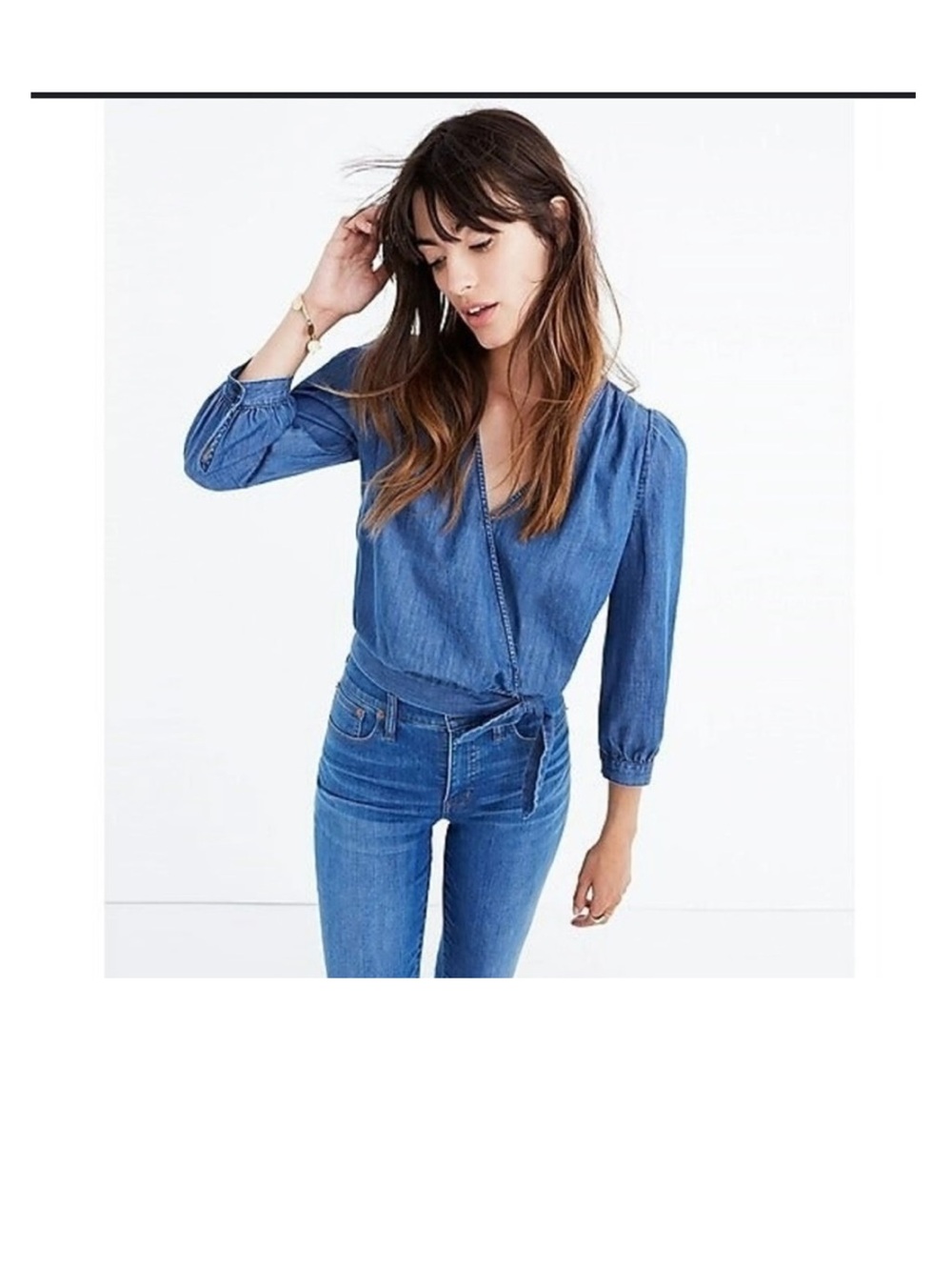 Madewell denim blouse